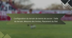 Configuration du terrain de tennis de soccer : Taille du terrain, Mesures des limites, Placement du filet